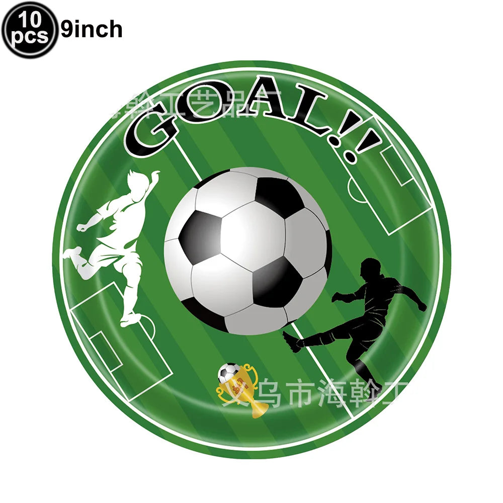 Kit Decoração Copa Do Mundo Troféu Metalizada Prato/Copo/Canudos/Guardanapos Brasil