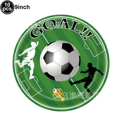 Kit Decoração Copa Do Mundo Troféu Metalizada Prato/Copo/Canudos/Guardanapos Brasil