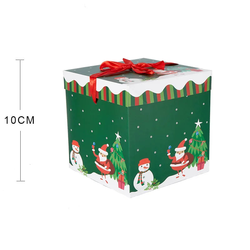 Caixas Natal Lindas 3 Caixas de Presente de Natal com Tampa e Caixas de Natal