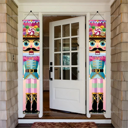 Pingente Quebra-Nozes Banner de natal decoração natalina porta grande 180cm top