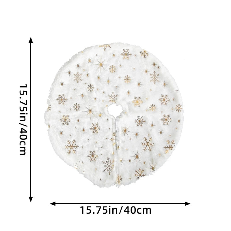 1 Peças Mini Saia para Árvore de Natal Tapete Macio para Árvore de Natal para Decoração