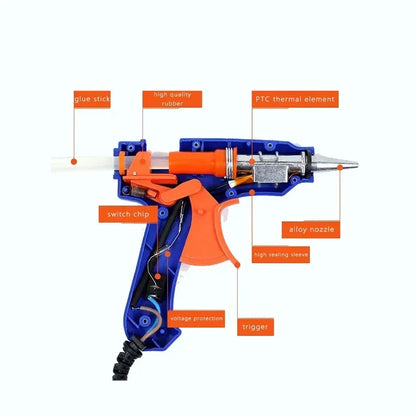 Pistola Aplicador De Cola Quente Bivolt Artesanato Pistola de cola quente portátil de 20W