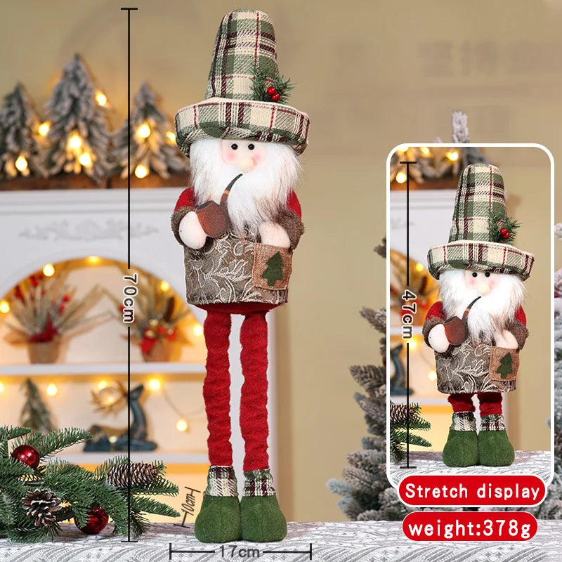 Boneco de Neve Alce em Pé, Boneco com Chapéu de Serapilheira, Pelúcia para Decoração