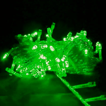 Pisca Cordão Varal Natal (Verde) e Pisca Cordão de Luz Fio Luzes Led Verde10 Metros 220v