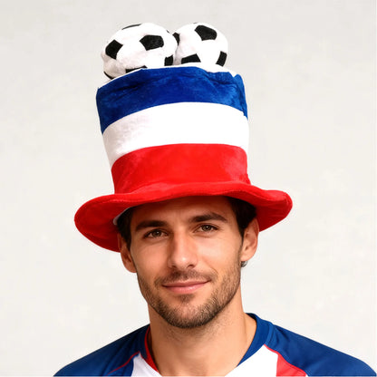 Chapéu Copa do Mundo Chapéu de fã de futebol divertido boné colorido para festa em bar