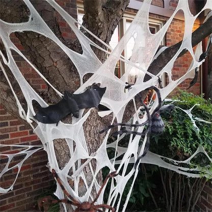 Decorações de teia de aranha para o dia das bruxas ao ar livre – Decoração de teia aranha