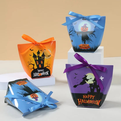 Sacos de doces de Halloween 6 peças, lembrancinhas de festa de Halloween para doces