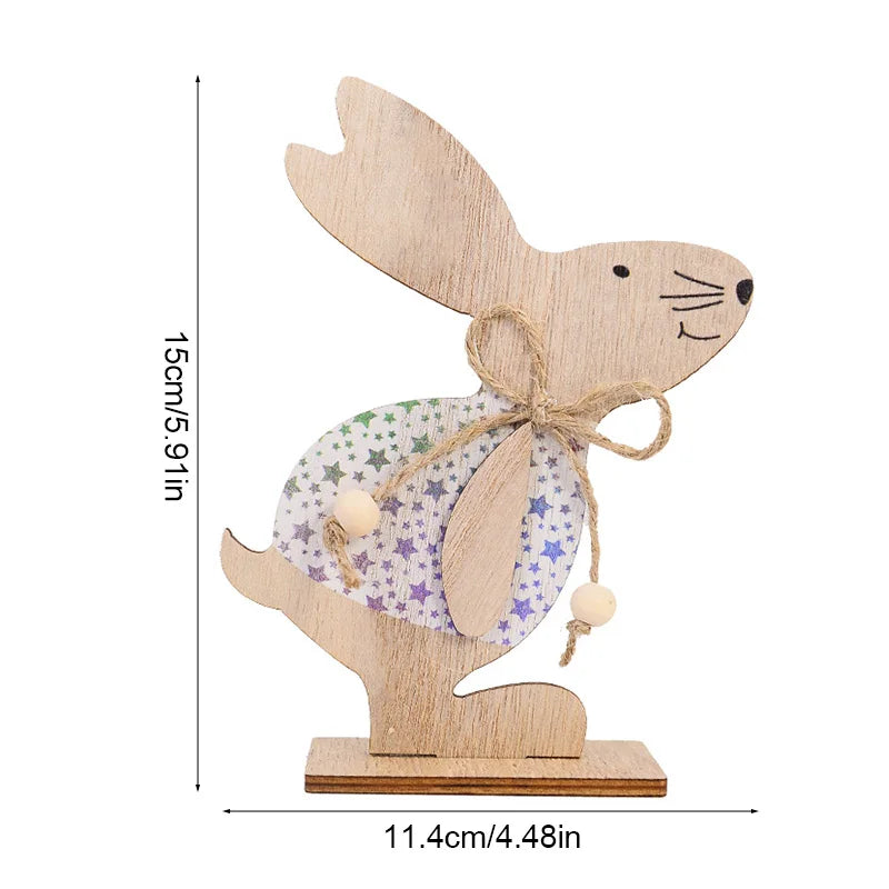 Coelho de Páscoa Madeira 1 Peças De Decorações Páscoa Casa, Placa Decoração Coelho