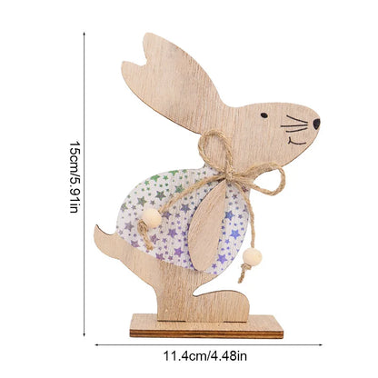 Coelho de Páscoa Madeira 1 Peças De Decorações Páscoa Casa, Placa Decoração Coelho