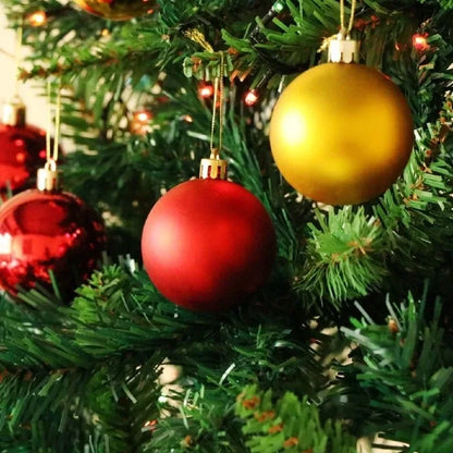 Bolas de natal Ornamentos de árvore de Natal de 3 mm de 36 quilates, grandes ornamentos
