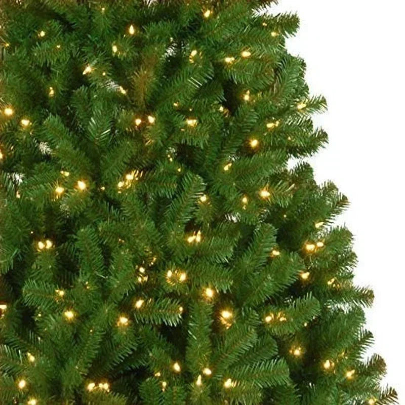 Árvore de Natal Pré-Iluminada 2 Metros Árvore Decorativa Artificial Verde Articulada LED