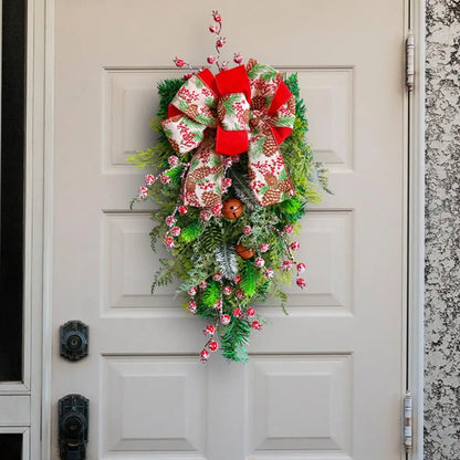 Guirlanda De Porta E Laços Enfeite De Natal