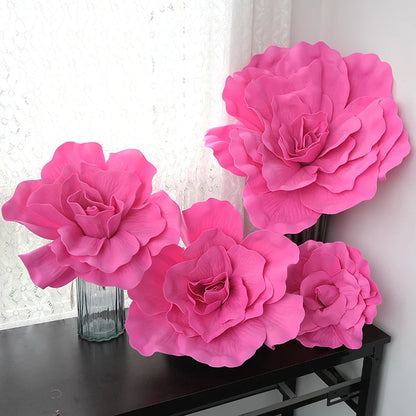 Decoração de flores de papel 3D de 40,6 cm para parede, flores de papel gigantes, flores