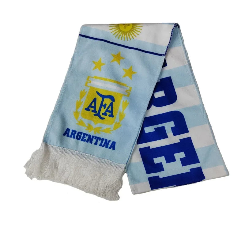 Cachecol para torcida de futebol Copa do Mundo, bandana para torcida de futebol, presente