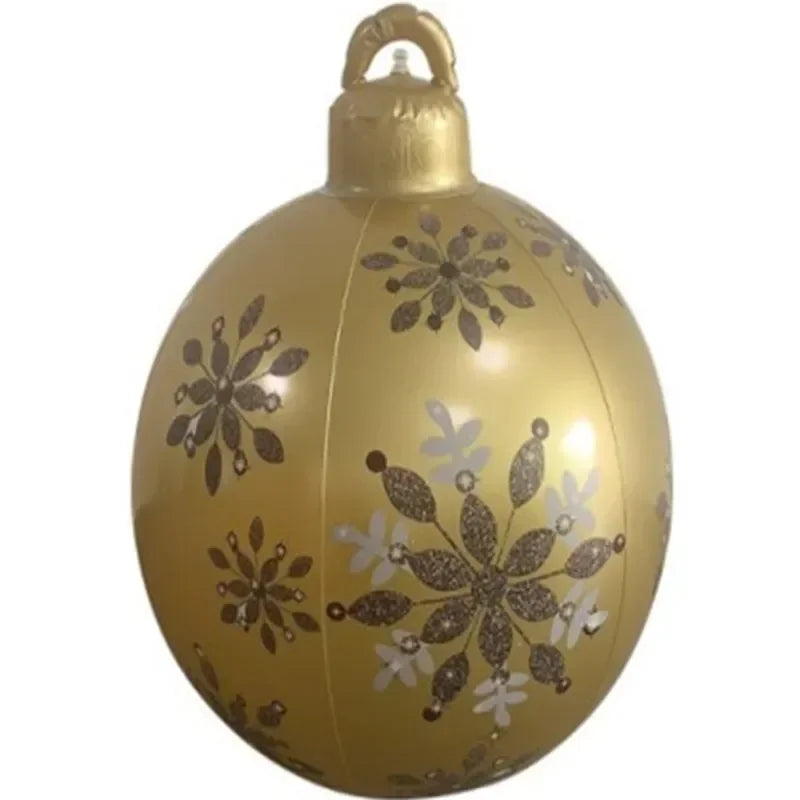 Bola de Natal inflável Genérica de PVC para Áreas Externas, Enfeite Árvore Natal 60cm
