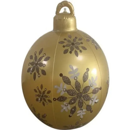 Bola de Natal inflável Genérica de PVC para Áreas Externas, Enfeite Árvore Natal 60cm
