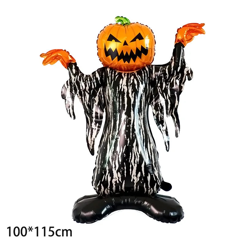 Balões grandes de Halloween Balões de esqueleto em pé Balão assustador base Balão