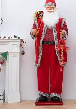 Papai Noel Dançante Animado Shopping Em Tamanho Real, Papai Noel Dançante Cantando