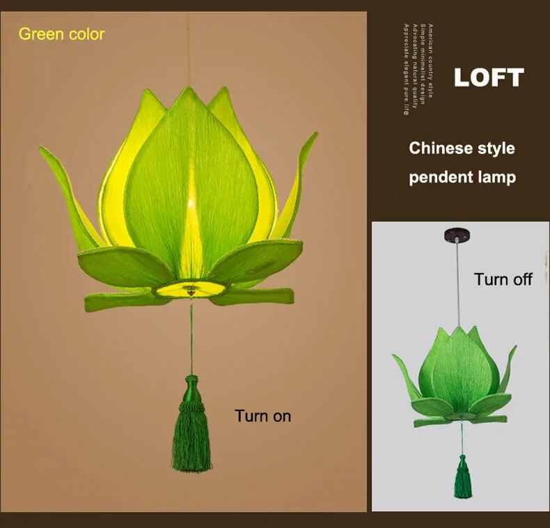 Transforme seu espaço em um oásis de tranquilidade com o lustre de lótus aprecia o charme da Ásia