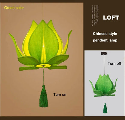 Transforme seu espaço em um oásis de tranquilidade com o lustre de lótus aprecia o charme da Ásia