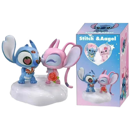 Lilo & Stitch Lovers Modelo Doll Angel Kissing Estatueta Figuras De Mesa Para Namorada