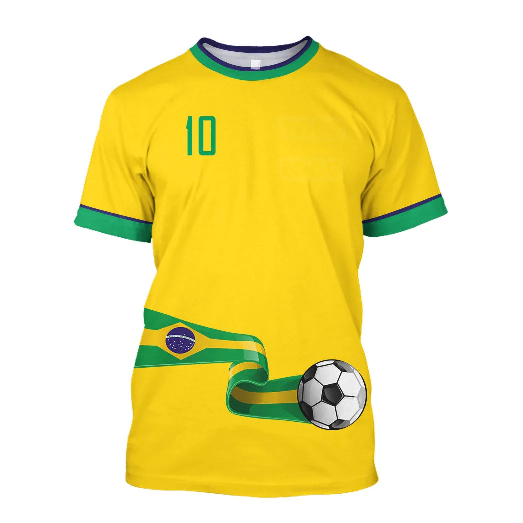 Camisa seleção brasileira Copa do Mundo Branco camiseta Brasil Adulto Masculina Feminina