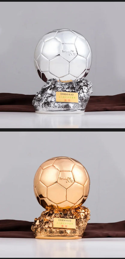 Bola de Copa do Mundo Futebol Dourado Personalizável Troféu Copa Mundo Troféu Futebol