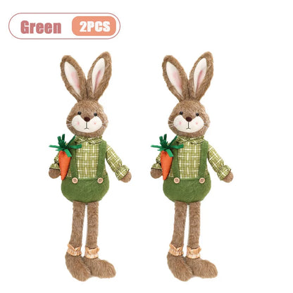 Coelho Páscoa Rústico Conjunto de 2 decoração páscoa estátuas coelho 59cm decoração