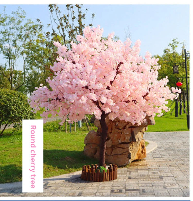Árvore Flor Artificial Simulação de pouso de cerejeira artificial, enfeites florais e grande