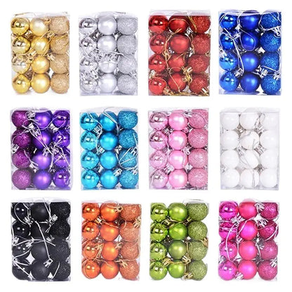 Enfeite de Árvore 24 Peças de Natal Roxo Enfeites 4cm*6cm*8cm*10cm de Natal Decoração