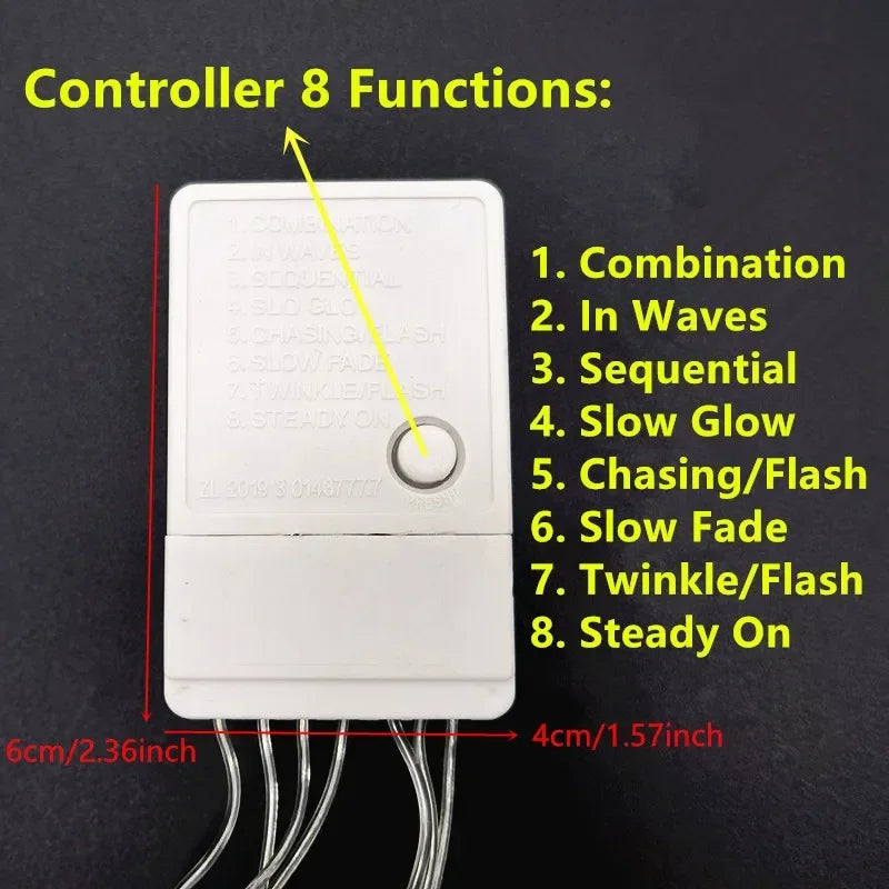 Luzes Pisca Pisca Natal 100 Led 8 Modos Luzes Variadas Cor Das Luzes Pisca Pisca Branco