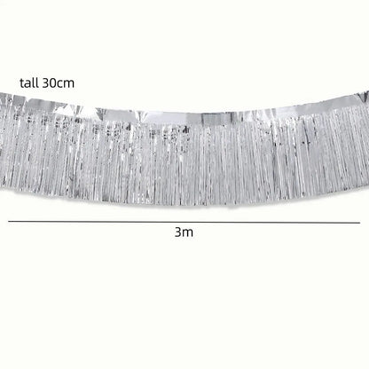 Cortina Laser Decorações flutuantes de desfile de glitter de 3,5 m trailer, guirlanda alumínio