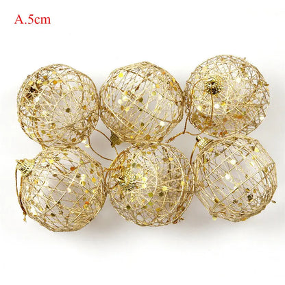 Bolas de Natal Decorativas Exibição Artesanal 5 cm E 6cm