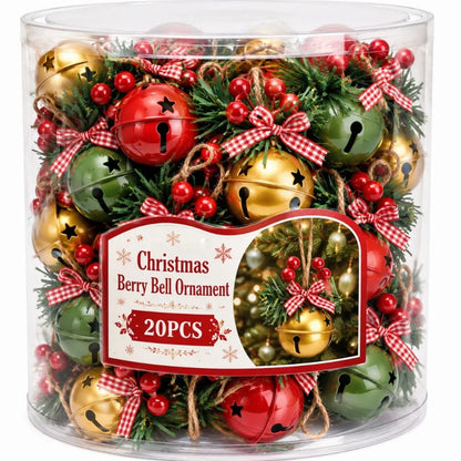 Sino de Natal Dourado/Vermelho/Verde 3 peças Sino de Natal Ornamento de Sino de Metal