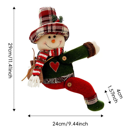 Fivela de Cortina de Natal Ajustável para Janela | Fivela Decorativa de Boneco de Neve