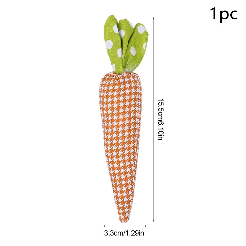 1/2 Peças de cenouras falsas, enfeite de cenoura artificial para decoração de Páscoa