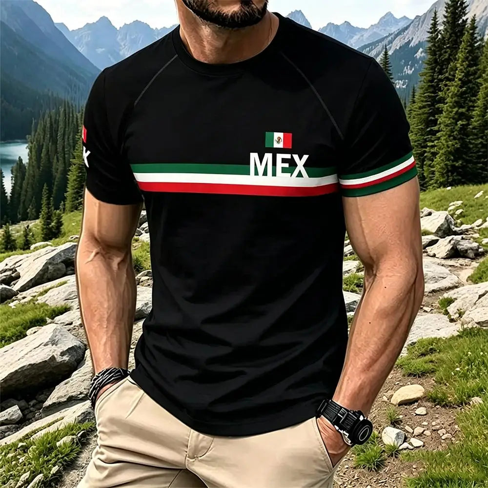 Camiseta personalizada do México, camisetas personalizadas com a bandeira mexicana