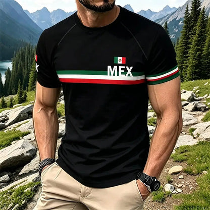 Camiseta personalizada do México, camisetas personalizadas com a bandeira mexicana