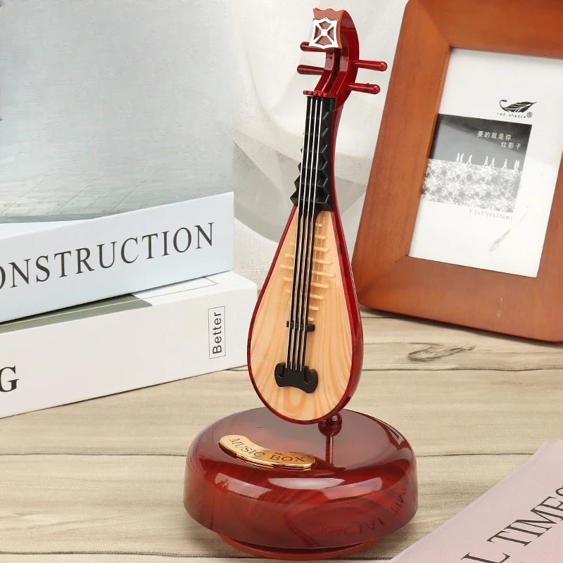 Caixa de música fonógrafo retrô clássico gramofone musical caixa mesa decoração