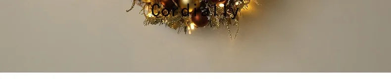 Guirlanda de outono de 50CM, elegante guirlanda de Natal champanhe dourado vermelho