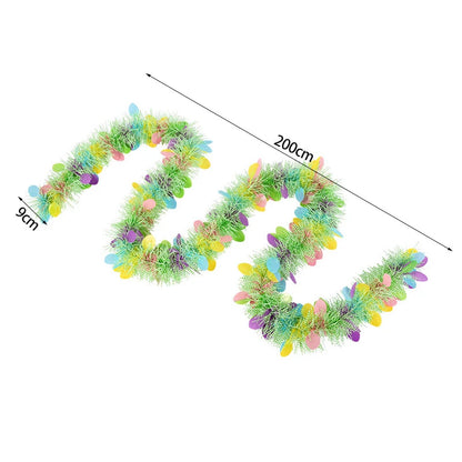 Guirlandas pendurado páscoa enfeites listra ornamento de páscoa decoração