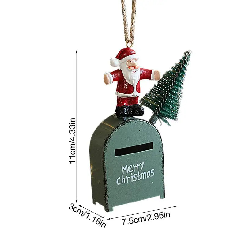 Caixas de cartão de Papai Noel | Caixas de envelope rústicas Porta-cartões de metal