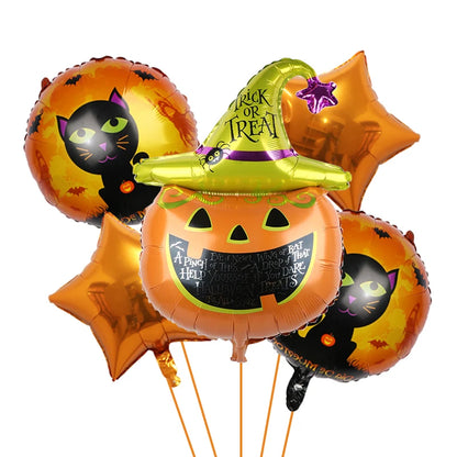 Decoração de balões de Halloween | Decoração de balão de aranha de abóbora Halloween