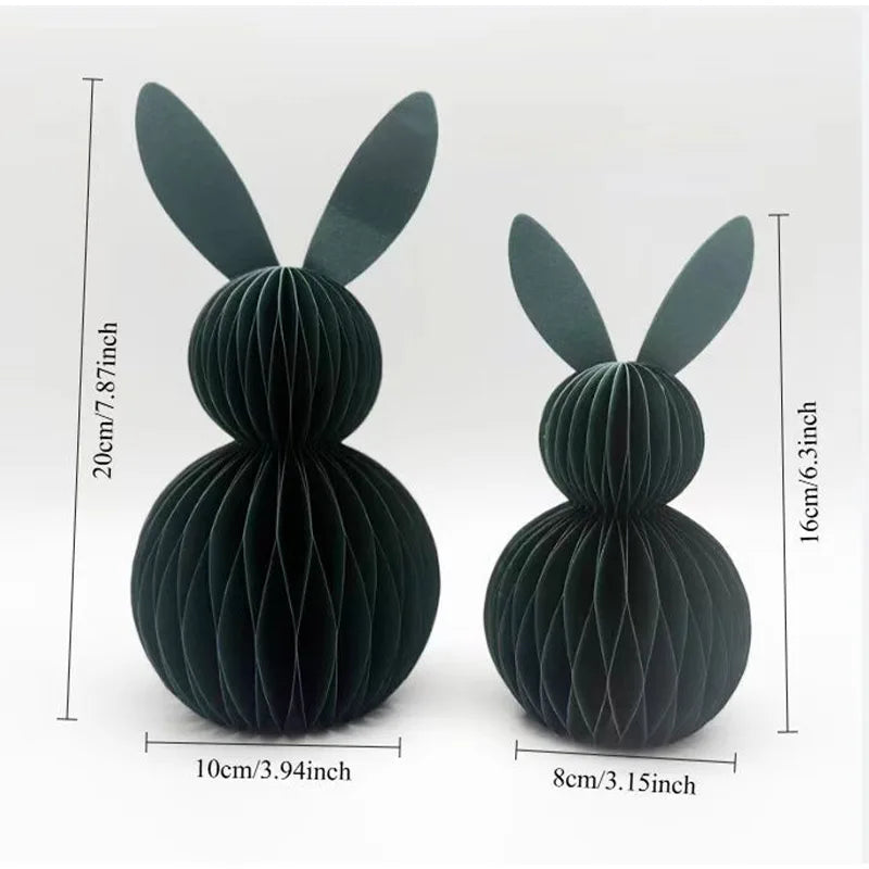 Coelho da Páscoa de Papel Decoração de Páscoa, Conjunto de 2 Peças de Centro de Mesa