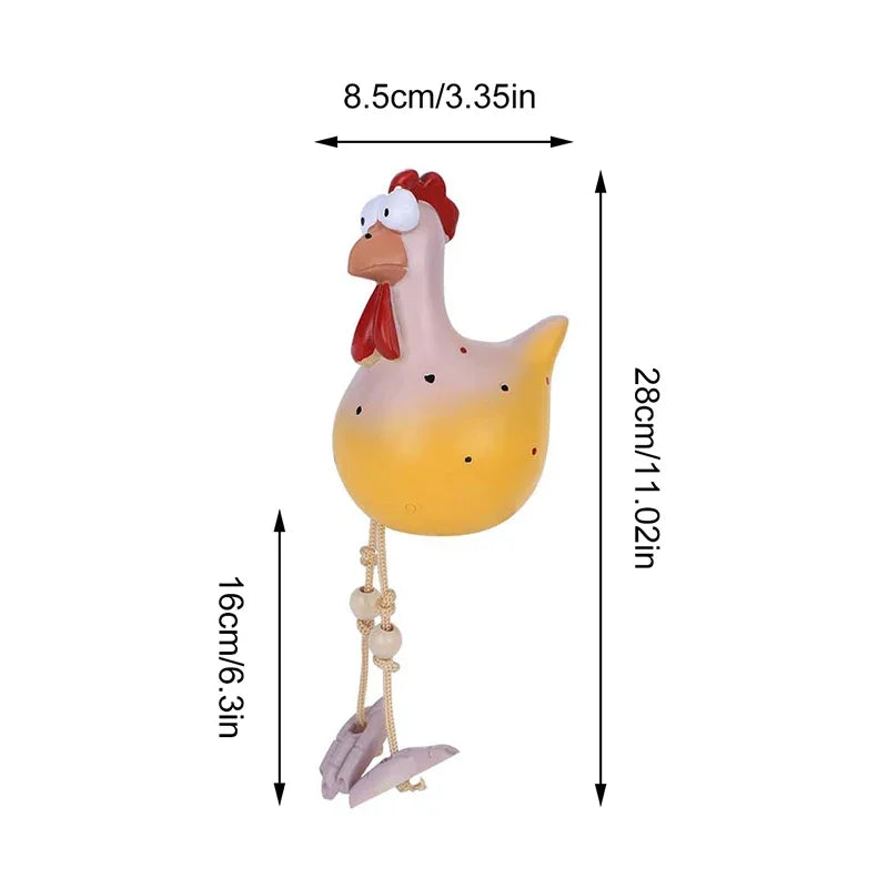 Estátuas de Decoração de Cerca de Frango de Resina e Cerâmica Engraçadas