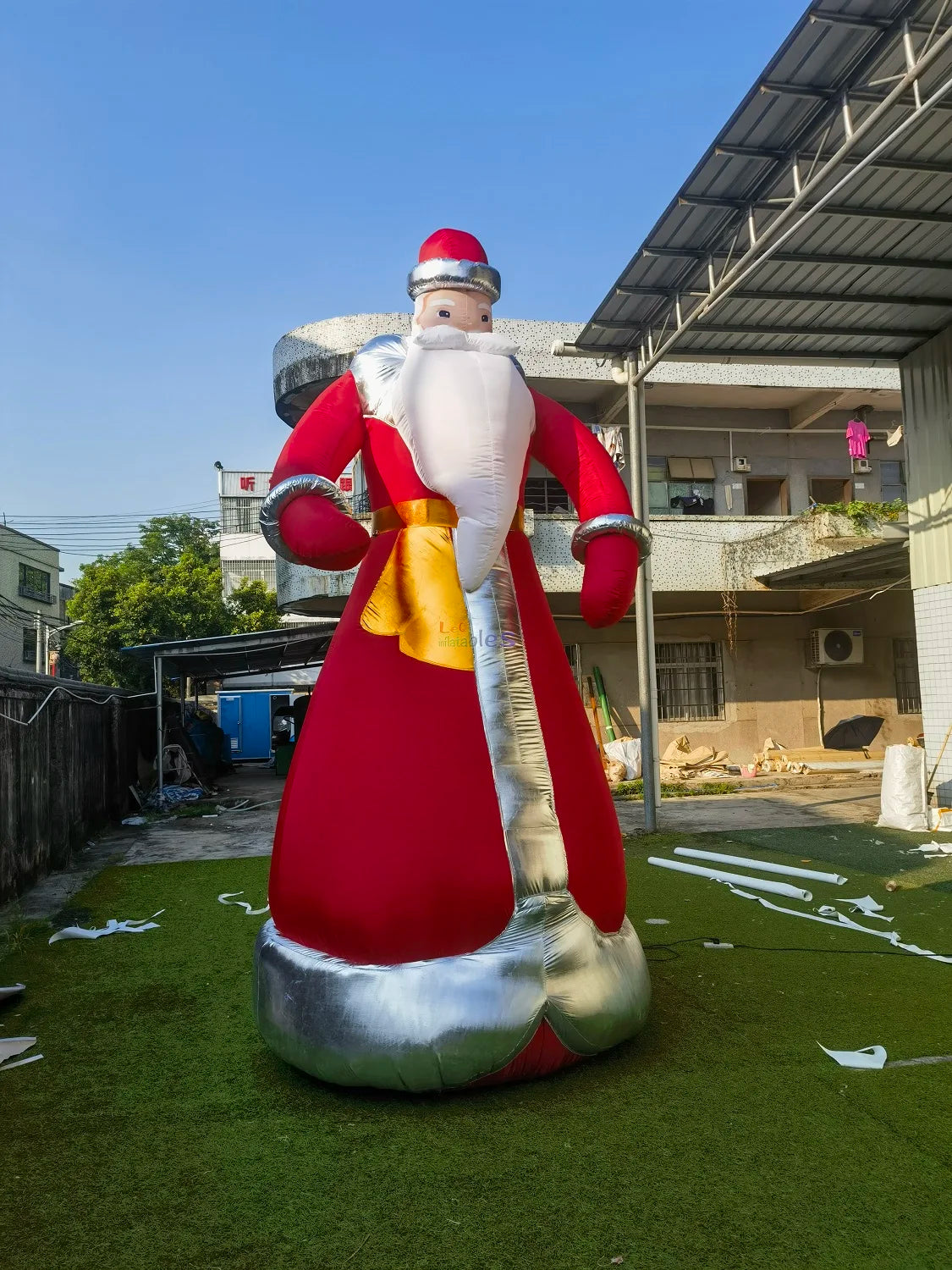 Papai Noel Inflável Enfeite Natal Grande Papai Noel Ar livre Inflável Natal