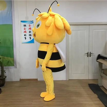 Fantasia de mascote abelha inteligente tamanho adulto para homens e mulheres cabeça