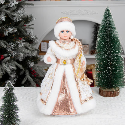 Papai Noel Grande Muñeco Cajado Azul Claro Figura do Papai Noel Ded Moroz Natalino