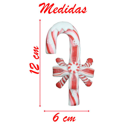 Bengala de Natal Decorativa Kit 1 Enfeite Pendente para Árvore de Natal Doce Bengala 12cm