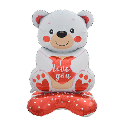 Balões Dia das Mães Metalizado Luma Festas Urso Branco Papel 150cm Dia dos Namorados